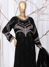 Romosh Embroidered Chiffon 3 Piece Stitched Suit RNPC25FE D-197-BLK